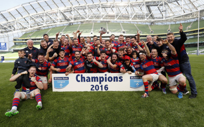 The Clontarf team celebrate winning