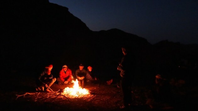 Campfire in Wadi Qseib