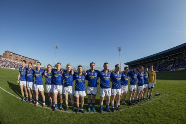 Wicklow stand for the national anthem