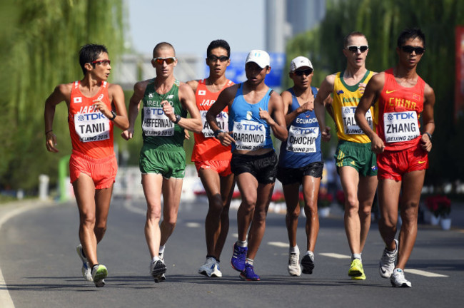 Rob Heffernan with the breakaway group