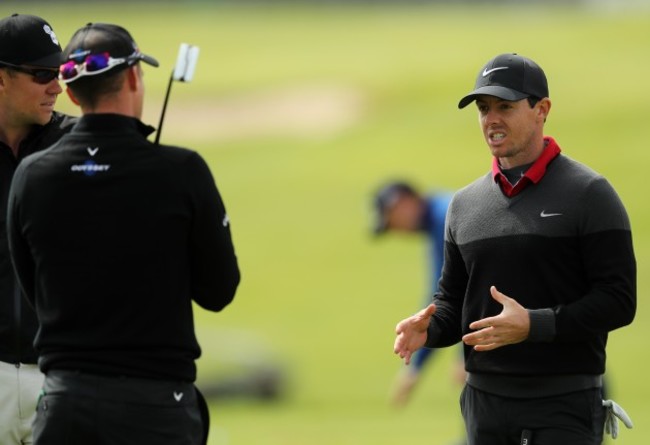 Rory McIlroy with Danny Willett