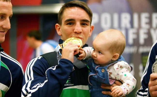 Michael Conlan with his daughter Luisne