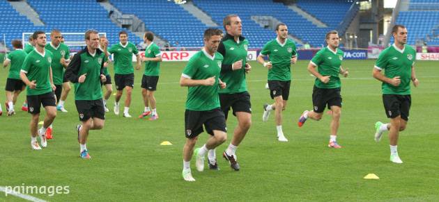 Soccer - UEFA Euro 2012 - Group C - Italy v Republic of Ireland - Republic of Ireland Training - Municipal Stadium