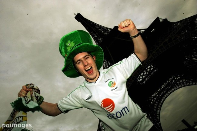 Republic of Ireland supporters in Paris