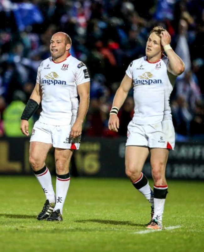 Rory Best and Craig Gilroy dejected