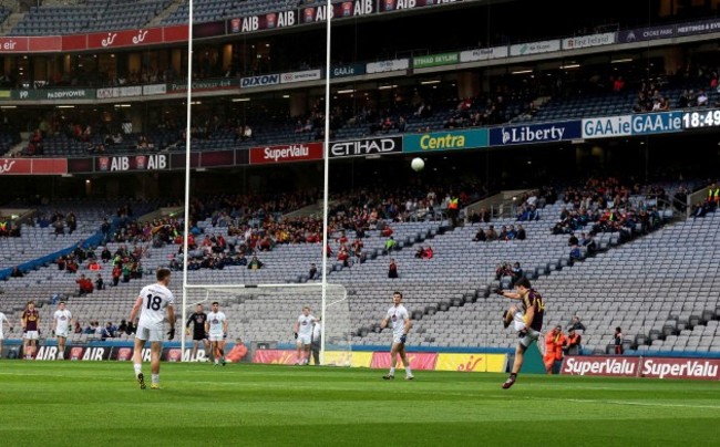 Ciaran Lyng misses an injury time free to tie the game