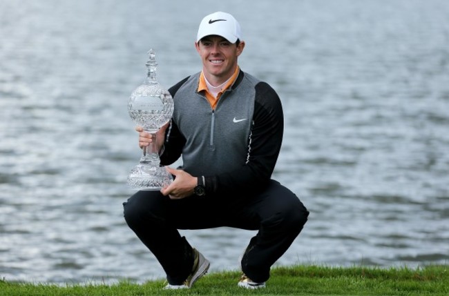 Rory McIlroy with The Irish Open trophy