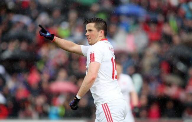 Ronan O'Neill celebrates scoring a goal