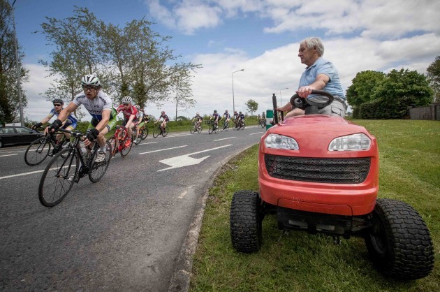 Tony Flint from Boher watches An Post Rás Stage 2 as it passes on the road to Caherconlish