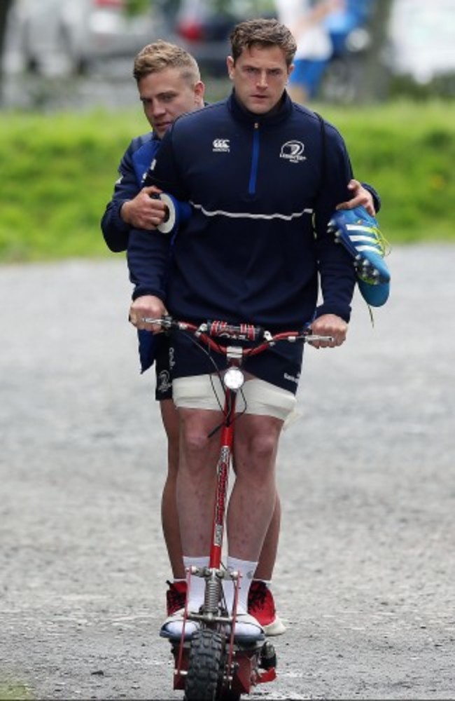 Ian Madigan hitches a ride with Jamie Heaslip