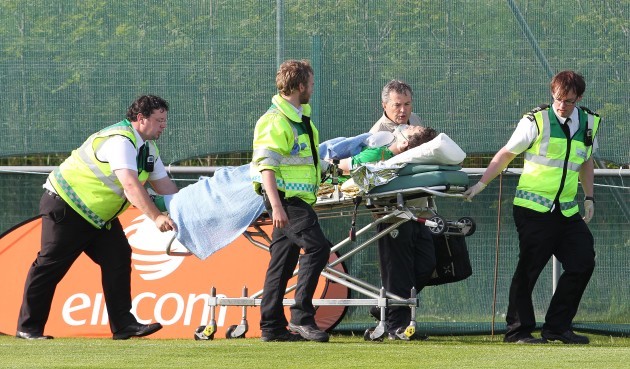 Shane Duffy taken off injured