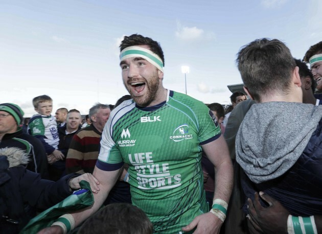 Andrew Browne celebrates at the end of the match