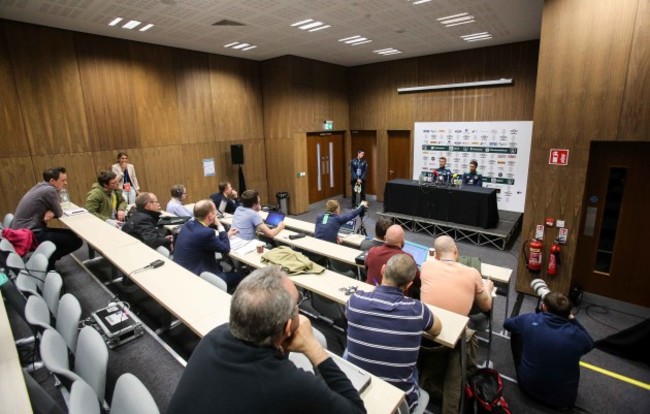 A view of the press conference