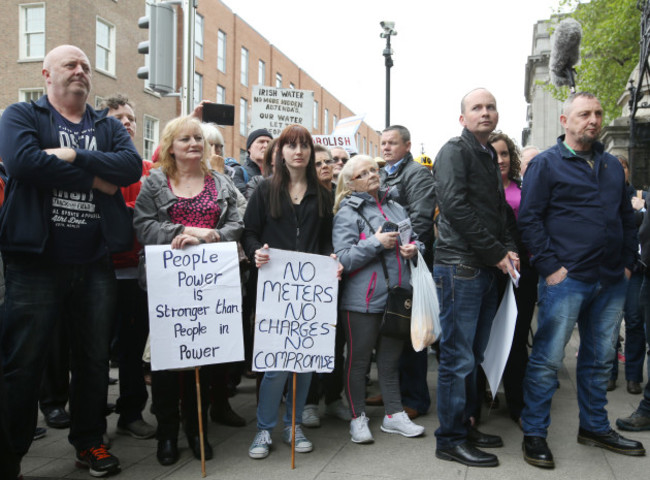 25/5/2016 Water Protest. Pictured this evening out