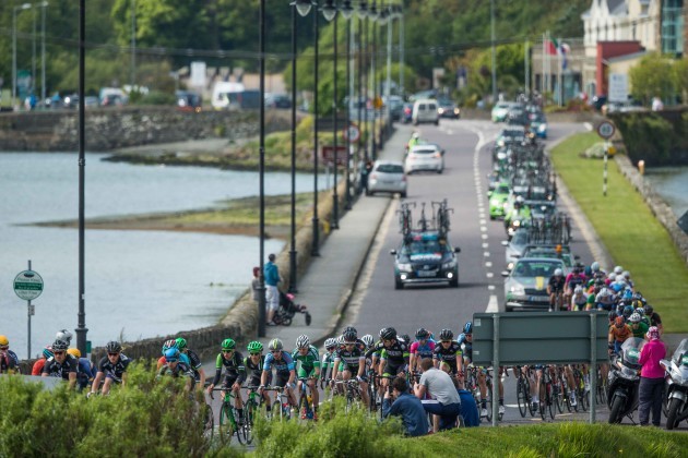 The riders in An Post Rás Stage 5 in Glandore