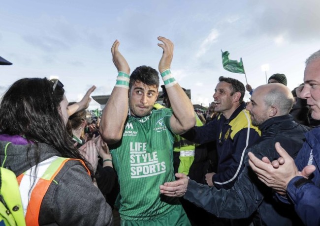 Tiernan O’Halloran celebrates at the end of the match