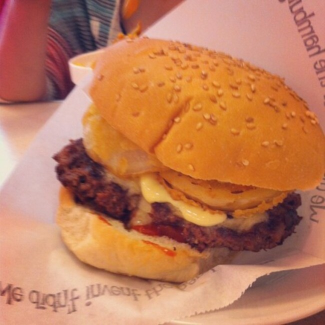 The burger from hangover Heaven