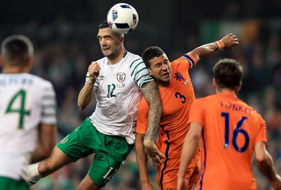 Shane Duffy with Jeffrey Bruma