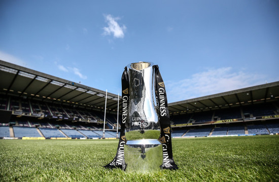 A view of the Guinness PRO12 trophy