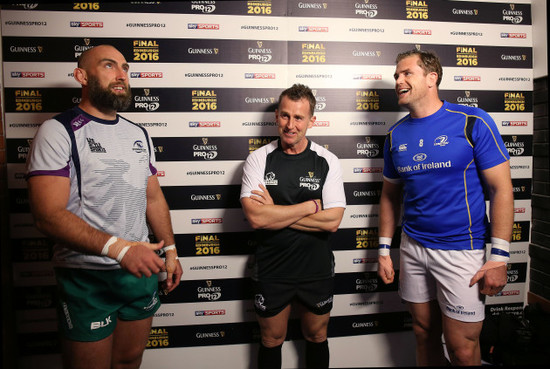 John Muldoon, Jamie Heaslip with Nigel Owens