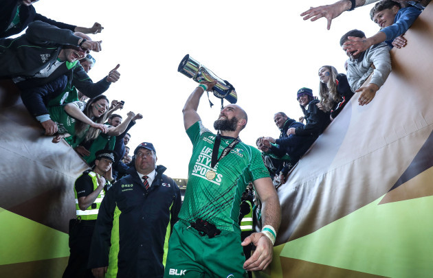 John Muldoon celebrates with the fans