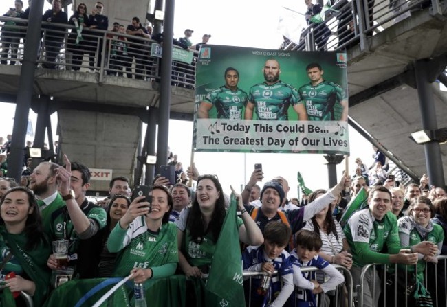 Connacht fans before the match