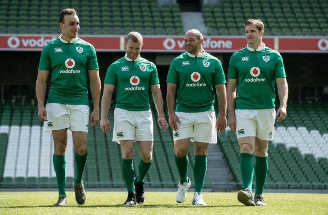 Ultan Dillane, Keith Earls, Rory Best and Jamie Heaslip