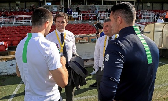 Kevin Kilbane and Denis Irwin with Robbie Keane and Robbie Brady