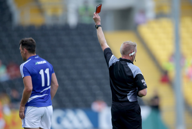 John O'Loughlin of is red carded