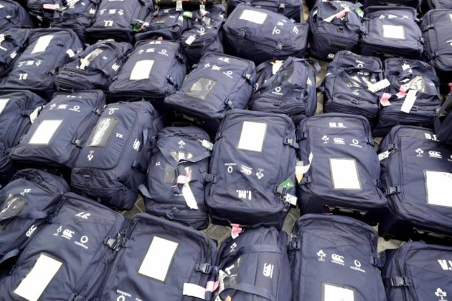 All the Ireland Squad baggage in the hotel