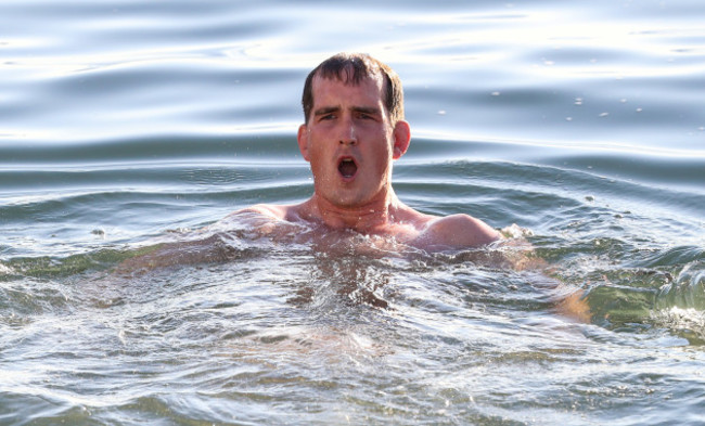 Devin Toner in the water