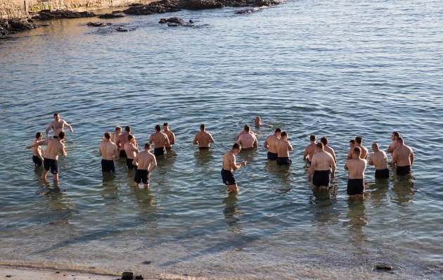 The Ireland Squad  in the water