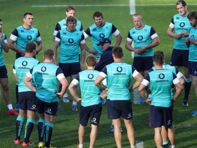 Ireland head coach Joe Schmidt  during training