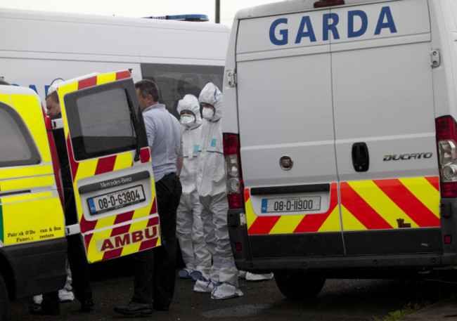 6/6/2016. Finglas Stabbing. An ambulance taking th