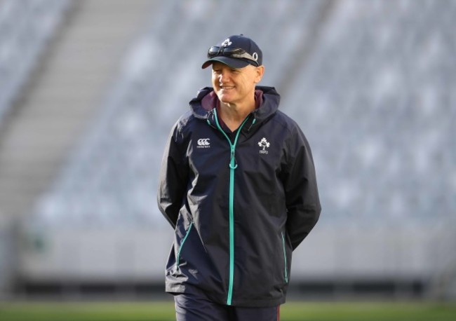 Head coach Joe Schmidt during training