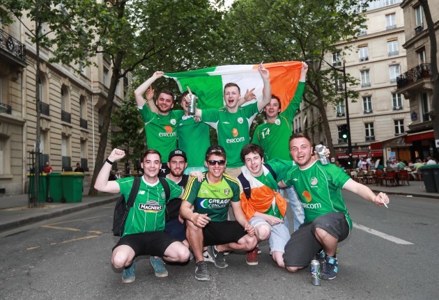 Ireland fans on the streets of Paris