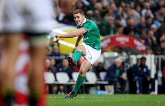 Paddy Jackson kicks a penalty