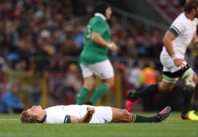 Springboks Pat Lambie injured after colliding with CJ Stander