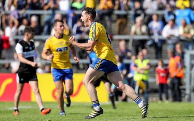 Ciarain Murtagh celebrates scoring a penalty