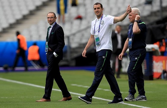 Martin O'Neill and John O'Shea arrive