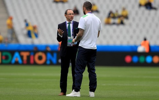 Martin O'Neill speaks with Shane Duffy