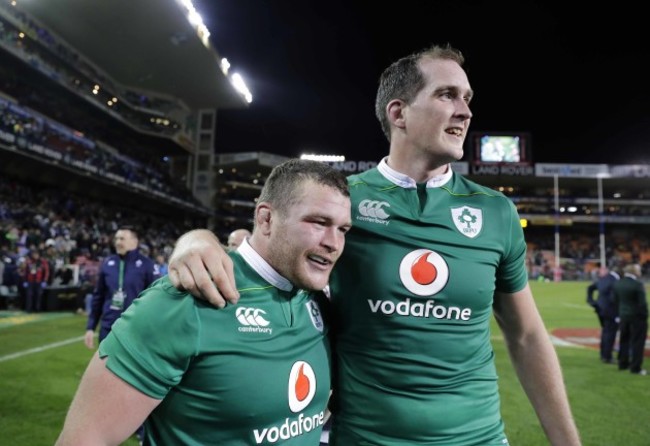 Ireland’s Jack McGrath and Devin Toner