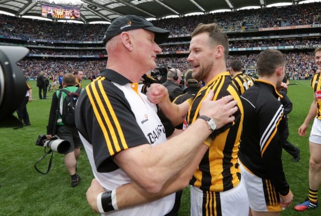 Brian Cody celebrates with Jackie Tyrrell