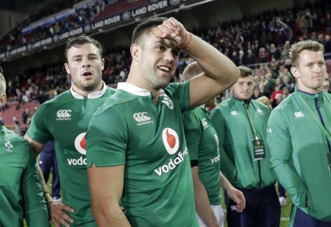 Conor Murray celebrates after the match