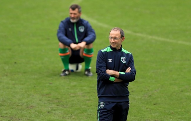 Martin O'Neill with Roy Keane