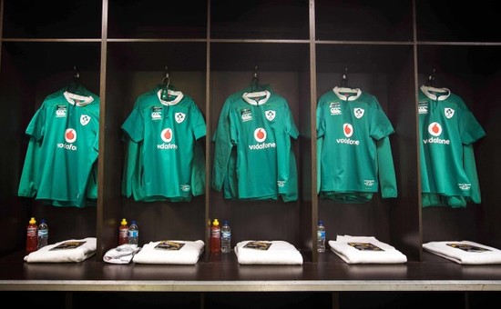 The Ireland changing room before the game