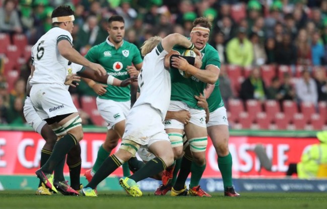 Rhys Ruddock with Adriaan Strauss