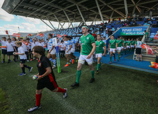 James Ryan leads out his team