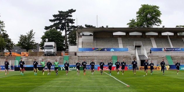 A view of Ireland training
