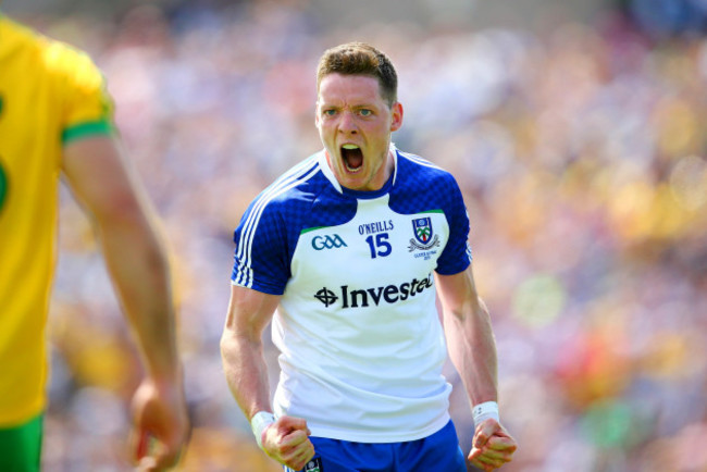 Conor McManus celebrates scoring a point